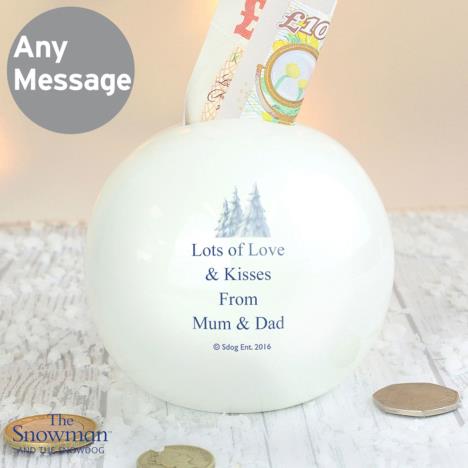 Personalised The Snowman & The Snowdog Money Box Extra Image 2